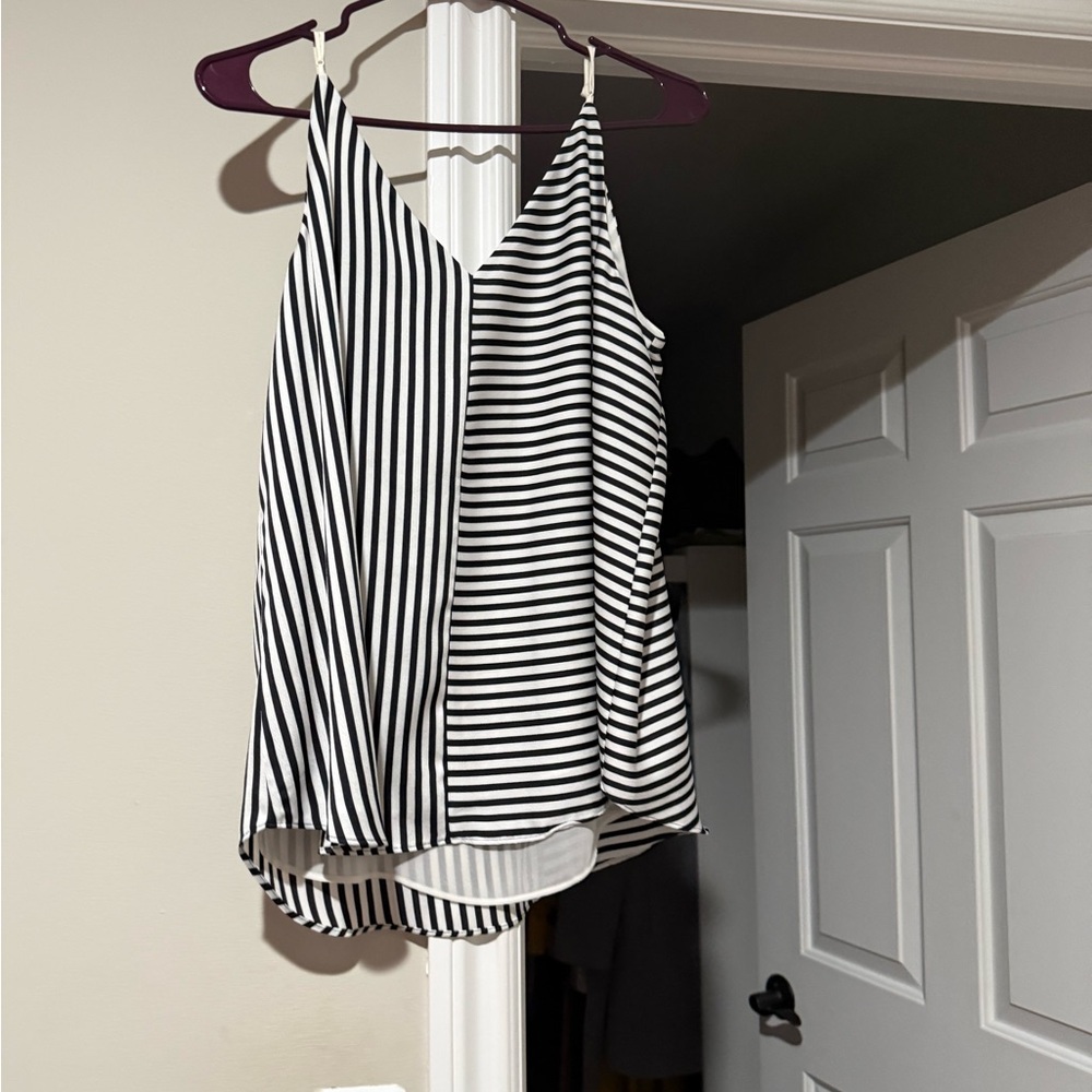 Express Black and White Striped Camisole